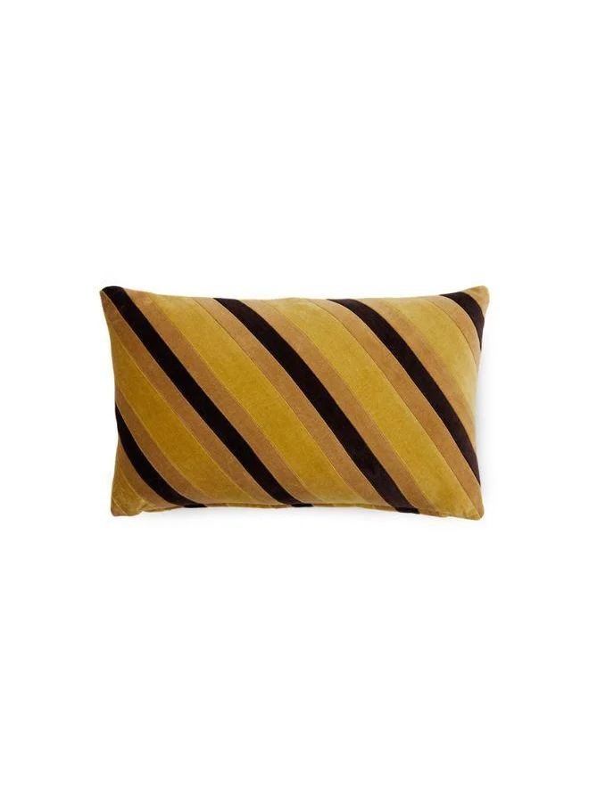 اتشكيهليفينج Striped velvet cushion Honey