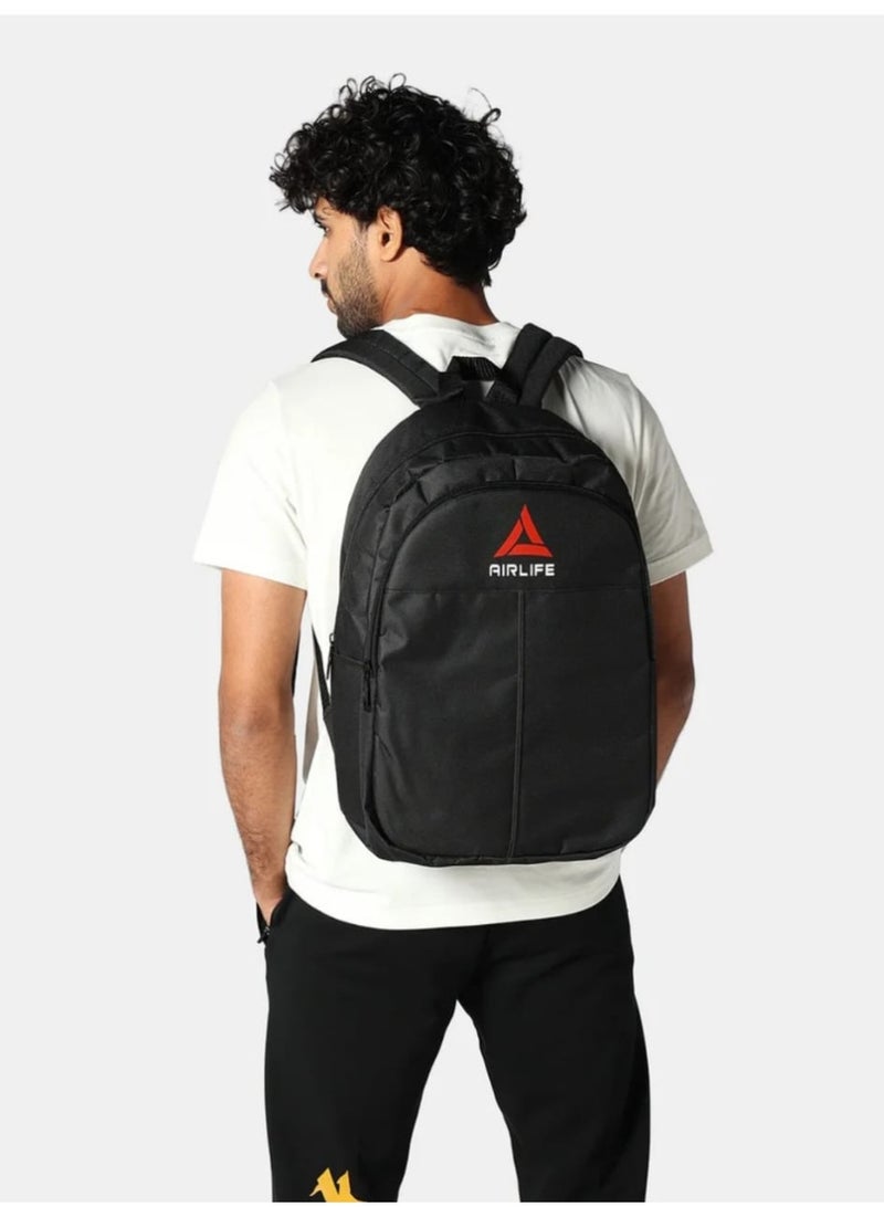 شنطة ظهر للاب توب ذات تصميم مميز، مقاومة للماء تصلح للاستخدامات المتعدد  باللون الأسود