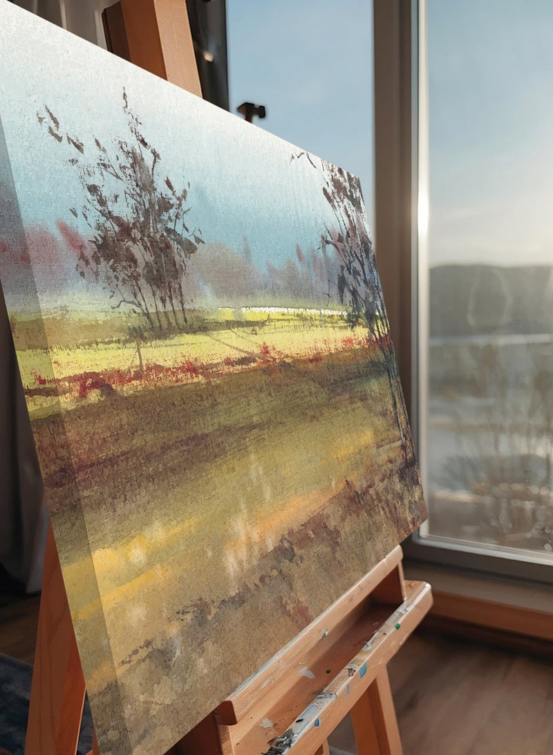 LOWHA Canvas Wall Art Stretched Over Wooden Frame with Jungle Abstract Painting - Image 3