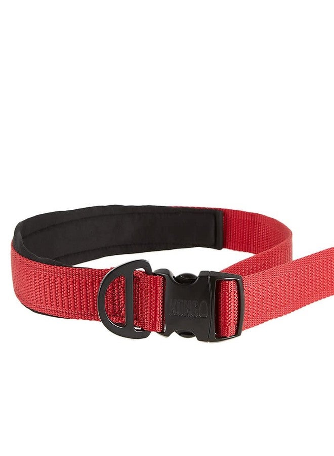 كونج حبل تحكم سريع وسهل الاستخدام من KONG Comfort Ultra Durable Traffic Padded Handle Hands Free Quick Control بطول 6 أقدام (أحمر) - Image 2