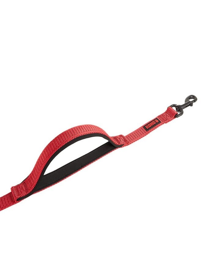 كونج حبل تحكم سريع وسهل الاستخدام من KONG Comfort Ultra Durable Traffic Padded Handle Hands Free Quick Control بطول 6 أقدام (أحمر) - Image 3