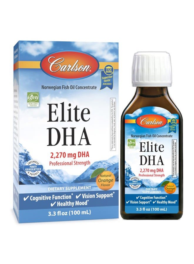 Carlson مختبرات - زيت السمك النرويجي المركز من إيليت DHA بنكهة البرتقال الطبيعية - Image 1