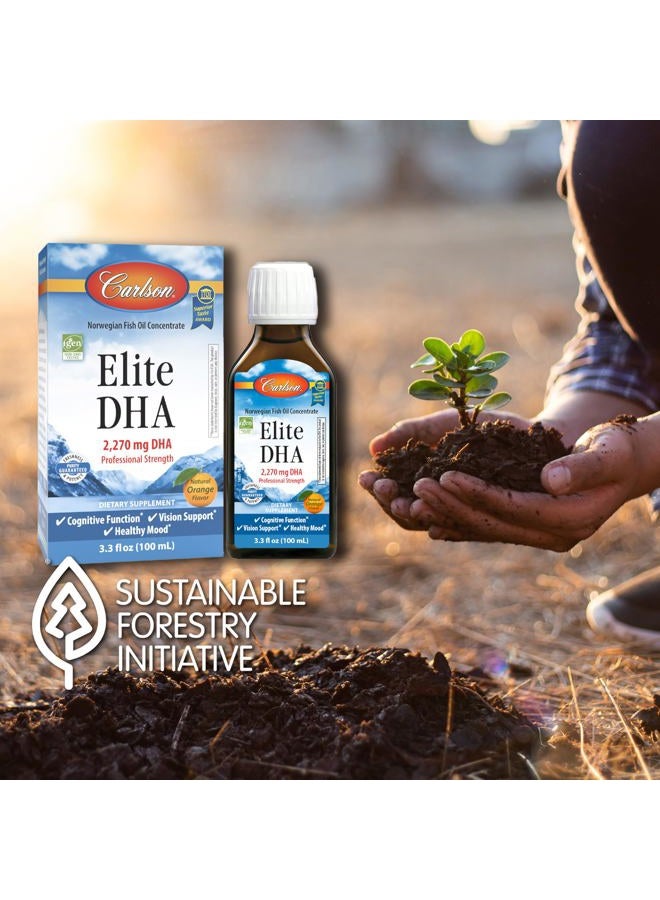 Carlson مختبرات - زيت السمك النرويجي المركز من إيليت DHA بنكهة البرتقال الطبيعية - Image 5