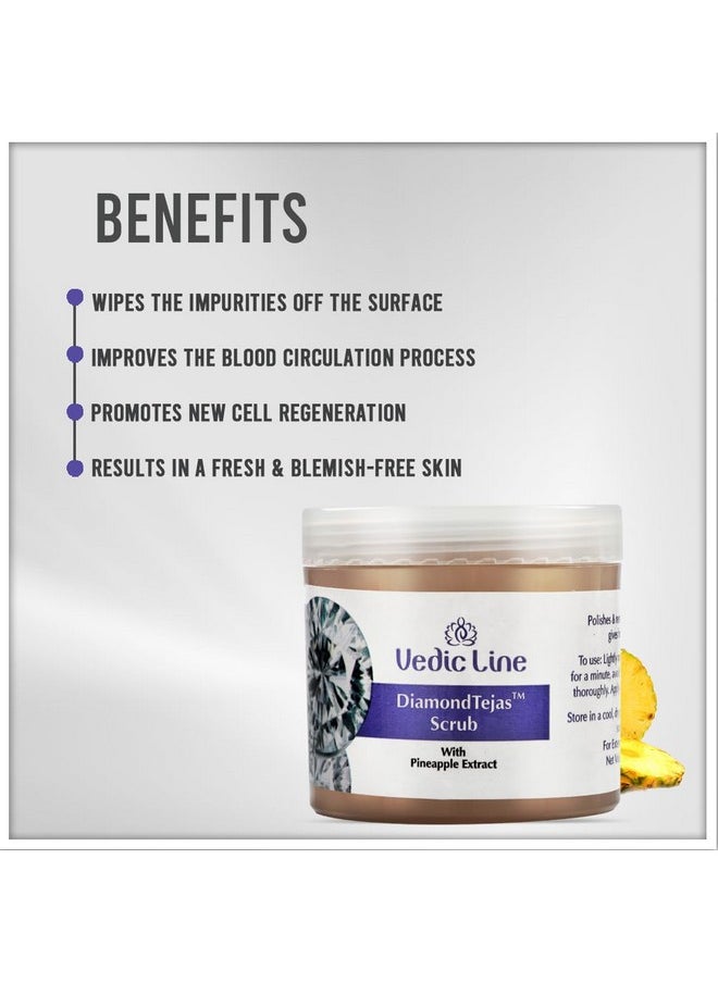 Vedic Line Vedicline Diamond Tejas Scrub, Eliminate Dirt & Impurities, Dead Skin With Diamond Bhasma And Mica For Soft Skin,100Ml  - Image 2