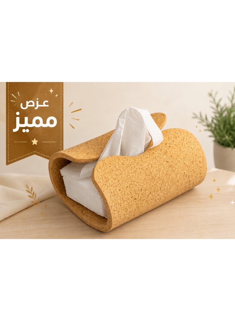 كالدا غطاء علبة مناديل كالدا المودرن – حامل مناديل فخاري يدوي الصنع – ملمس حجري طبيعي وديكور جمالي فاخر – حافظة حجرية متينة للمناديل للمنزل والمكتب والحمام - Image 2