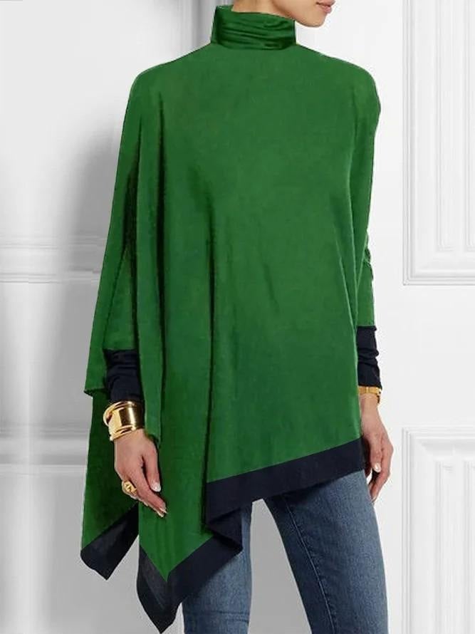 2023 Pullover Long-Sleeved Christmas Abstract 3D Printed Loose High-Neck Urban Casual Women''s T-Shirt - Image 1