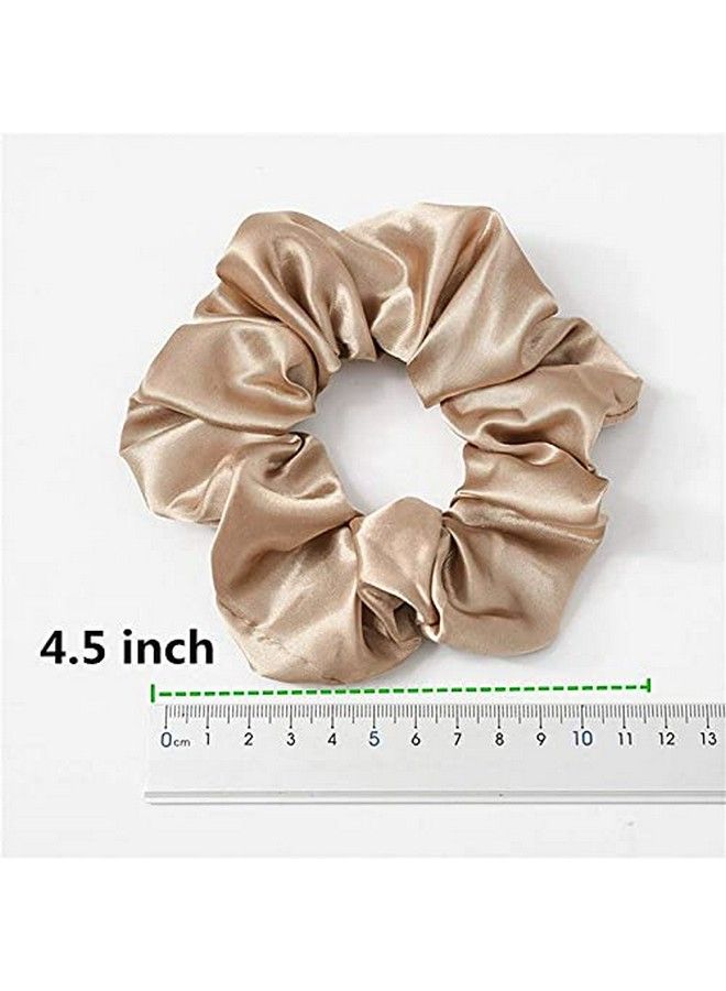 Belicia 6 Pcs Hair Scrunchies Hair Ties Fashion Silk Hair Bands Hair Bow Ropes Hair Elastic Bracelet Ponytail Holders Hair Accessories For Women And Girls (4.5 Inch Classic Color) - Image 4