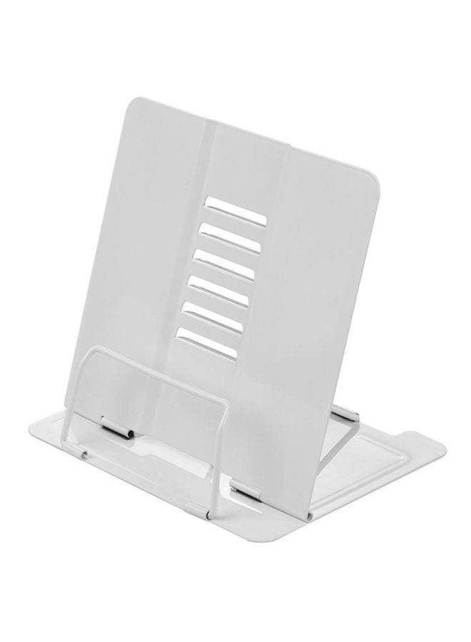 NIBEMINENT Stainless Steel Adjustable Book Holder White - Image 1