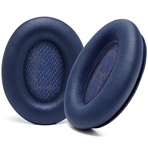 WC Wicked Cushions Upgraded Replacement Ear Pads for Bose QC35 & QC35ii (QuietComfort 35) Headphones & More - Softer Leather, Luxurious Memory Foam, Added Thickness, Extra Durability | Midnight Blue - Image 1