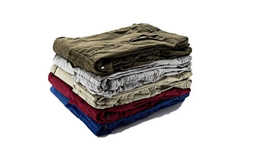 Leward Men's Cotton Twill Cargo Shorts Outdoor Wear Lightweight (US, Numeric, 32, Regular, Regular, Khaki) - Image 2