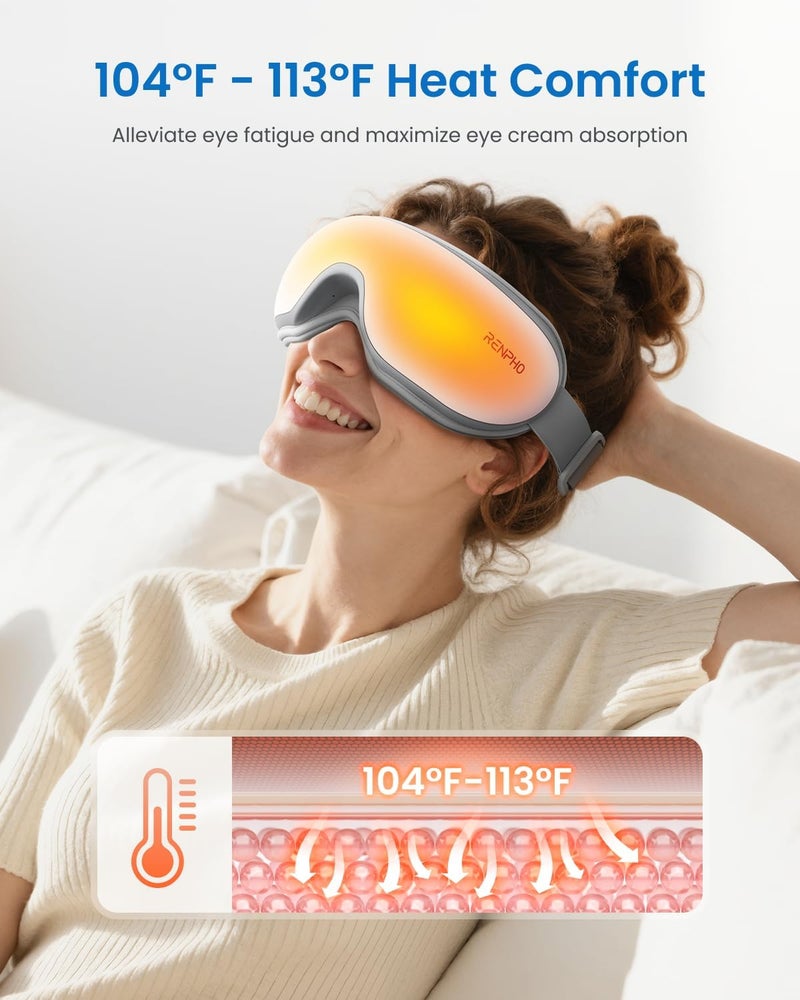 RENPHO Eyeris 1 Eye Massager with Heat Birthday Gifts Eye Mask for Mom Dad Women Men Her Him Smart Sleep Mask for Relax Reduce Strain - Image 3