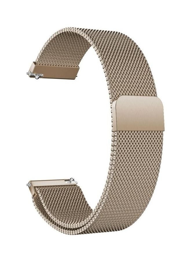 NIBEMINENT - Milanese Stainless Steel Replacement Strap For Huawei Watch 3/3 Pro Champagne Gold - Image 1