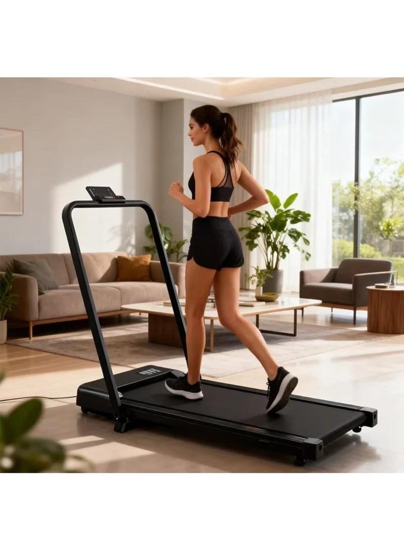 TrueFit Treadmill TRUE FIT- Foldable treadmill with a handle, small and portable, can be folded, suitable for small spaces, for electric walking, easy to move and store -3100-SPEED 10K/H black-DC MOTOR - Image 1