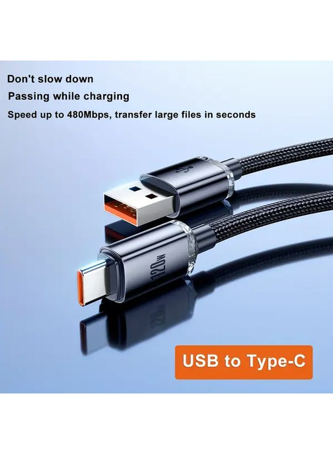 كابل USB-C إلى Type-C شحن فائق السرعة ونقل بيانات بطول 1.5 متر (4.92 قدم) - عبوة من 3 قطع - متوافق مع أجهزة سامسونج وآيباد برو وماك بوك برو وأجهزة أندرويد - Image 3
