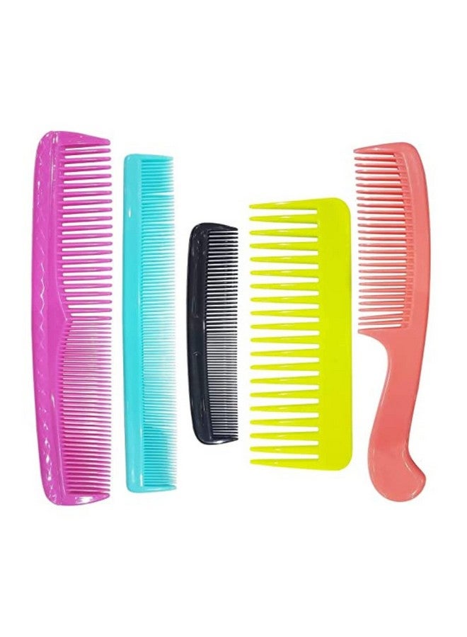 SBA PRIME Multicolour Family Pack Plastic Hair Comb (Set of 5) - Image 2