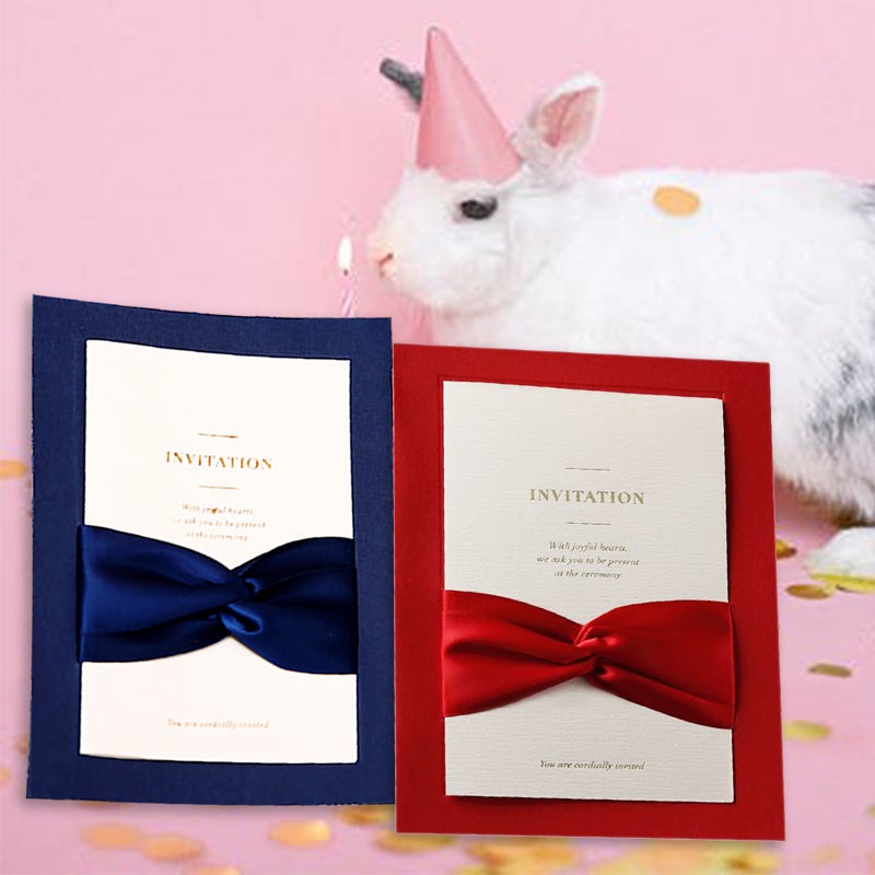 Wedding Invitations Cards: 10PCS Red, Well Crafted Solid Paper, Blank Inside for Messages - Elegant Self-seal Envelopes, Unique Design, for Bridal Shower Anniversary Holiday Parties Loved Ones - Image 5