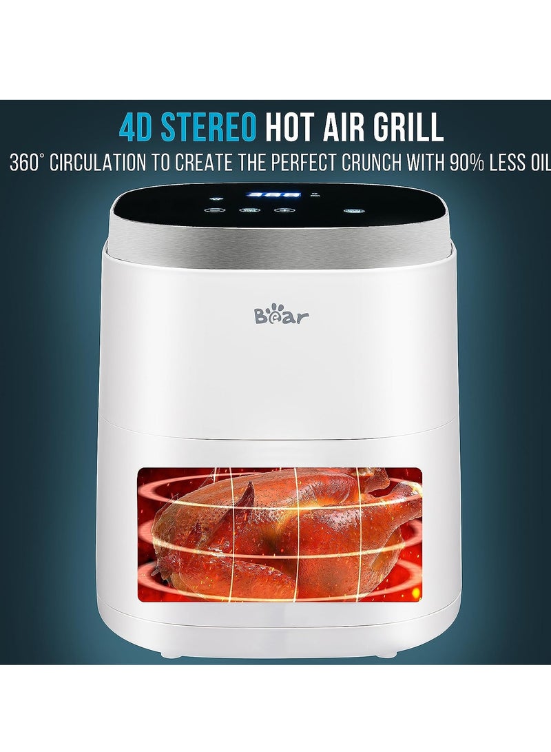 Bear 5L Electric Air Fryer 8 Preset Menu Multifunction Digital Control Panel Oil Free Low-Fat Healthy Cooking Fryer Cooker 1750W Automatic Food Baker Non-stick Frying Machine  - Image 2