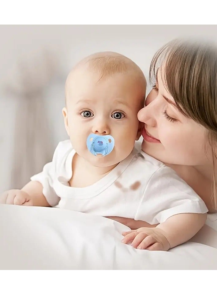 أطفال صغيرة مصاصة على شكل إبهام بنمط كرتوني، مصاصة سيليكون للتسنين مع صندوق من البولي بروبلين - Image 3