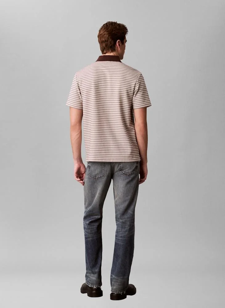 CALVIN KLEIN Logo Striped Polo