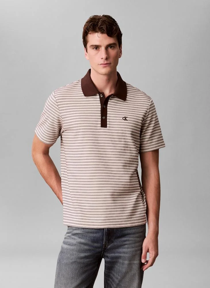 Logo Striped Polo