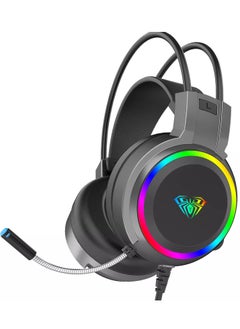 S608 RGB Gaming Headset  7.1 Surround Sound Noise Cancelation Microphone Inline Volume Control Multi platform Compatibilty