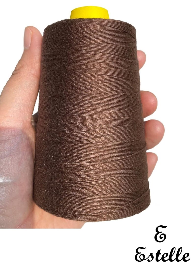 إستيل خيط حياكة شعر بشري احترافي بطول 950 متر، خيط نسج (بني متوسط) - Image 1