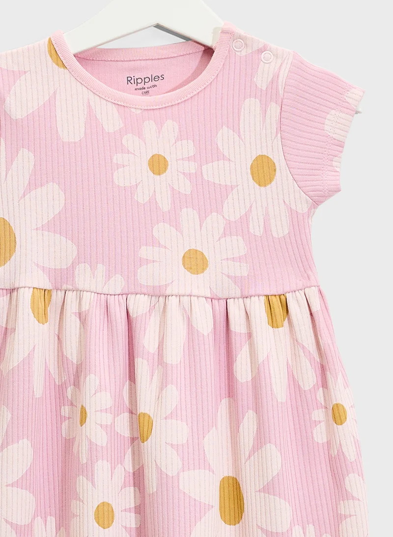 Ripples Floral Knit Dress