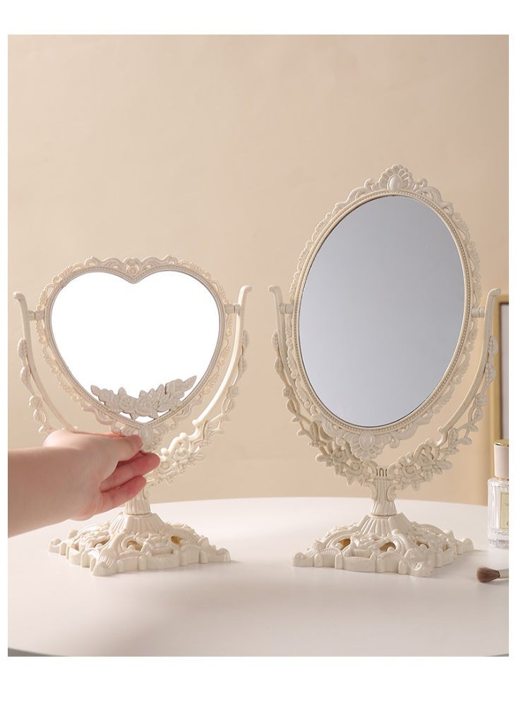 Makeup mirror, desktop large mirror, household rotating vanity mirror - Image 5