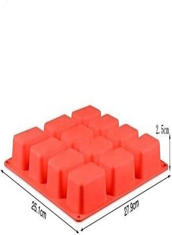 KITCHOOK Silicone Chocolate Mould 12 (Pack of 1) AJ 250 - Image 2
