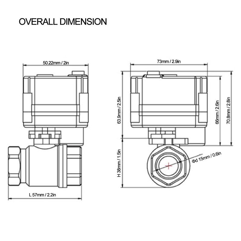 Electric Ball Valve: DC Voltage Miniature Valve - IP67 Protection Power Saving Automatic Control With 3-Wire 2-Point Mode, Quick 3 To 5 Second Operation, For Water Treatment Projects - Image 2