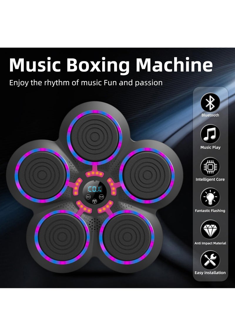 Music Boxing Machine with Boxing Gloves, Smart Bluetooth Boxing Trainer, Boxing Wall Mount Machine for Adults Kids, Electronic Boxing Target Fitness for Home Office Gym - Image 3