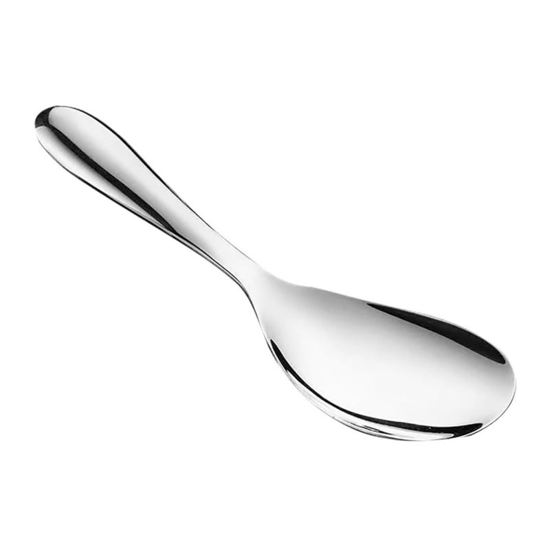 Stainless Steel Rice Serving Spoon Ergonomic Grip for Stirring Scooping Soup - Image 2