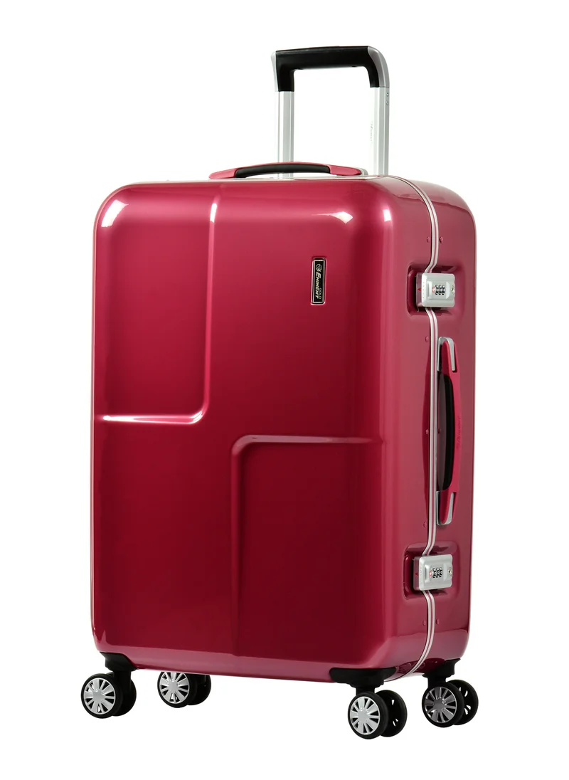 إيمينينت Makrolon Polycarbonate Lightweight Travel Carry On Luggage Glamorous Suitcase with Double Spinner Wheels and TSA Approved Lock E9L0 Mirror Dark Pink