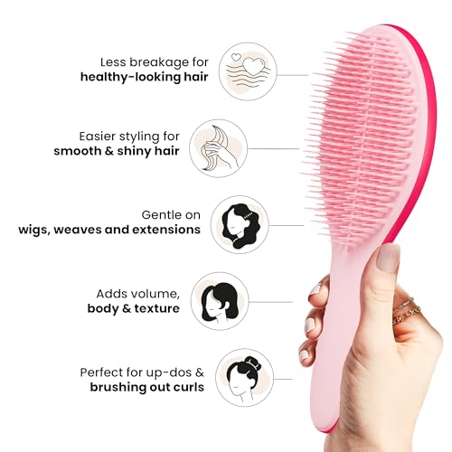 Tangle Teezer The Ultimate Styler Hair Styling Brush for Dry Styling, Maintains, Blends & Adds Volume, Texture & Shine, Sweet Pink - Image 4