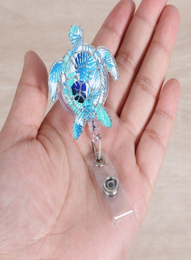 BEZTN Sea Turtle Funny Badge Reel, Cute Retractable ID Card Office Badge Holder, Name Tag Work Badge Clip for RN LPN CNA MA ER Night Shift Nurse Nursing Student Doctor Teacher, Nurse Gifts, Green - Image 4