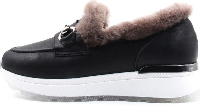 Fast Step Leather Shearling Women's Casual Shoes 757KZA24501  - Image 2