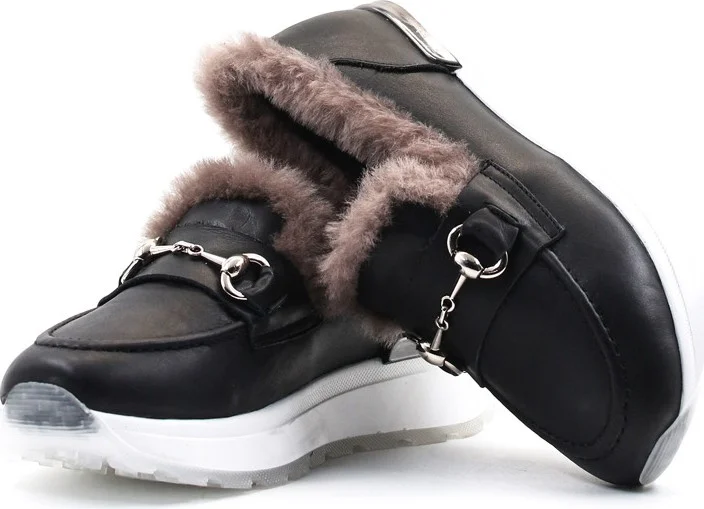 Fast Step Leather Shearling Women's Casual Shoes 757KZA24501