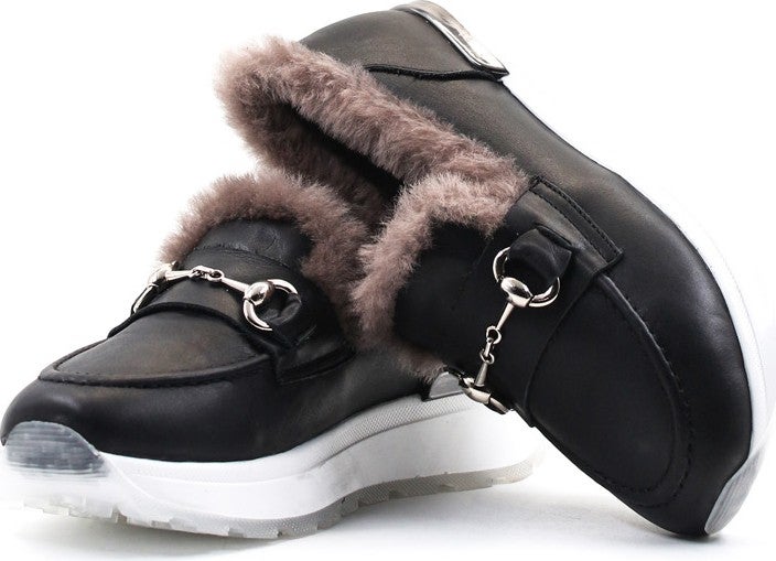 Fast Step Leather Shearling Women's Casual Shoes 757KZA24501  - Image 5