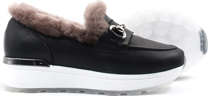 Fast Step Leather Shearling Women's Casual Shoes 757KZA24501