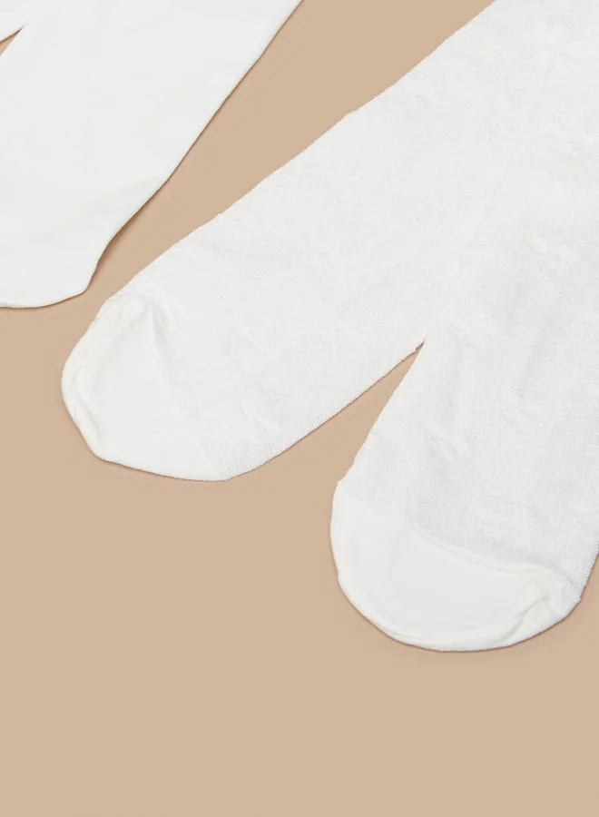 Barefeet Textured Tights - Set of 2
