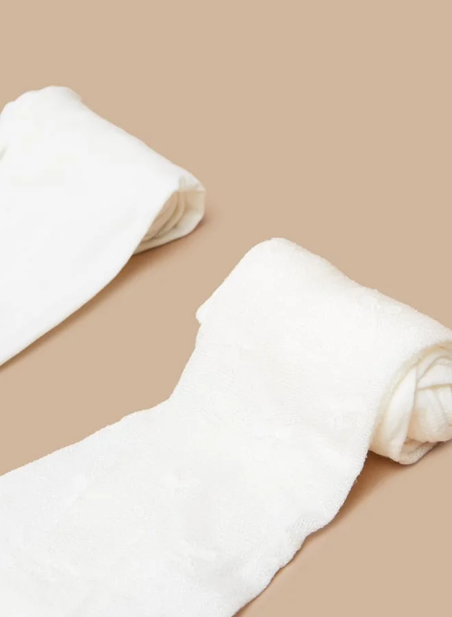 Barefeet Textured Tights - Set of 2