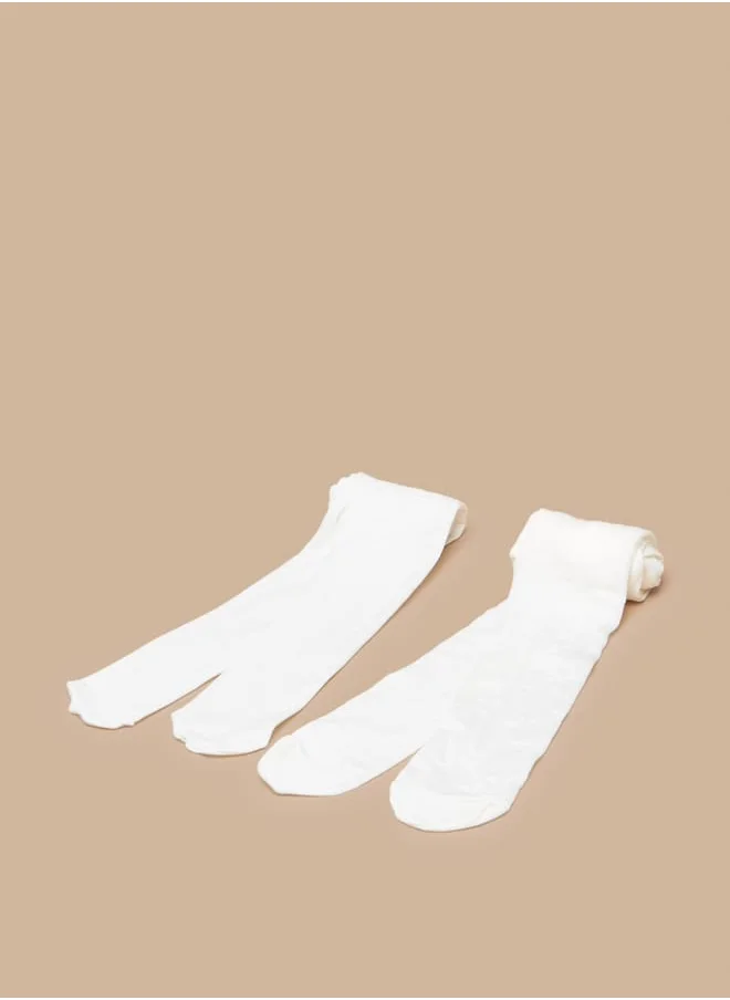 Barefeet Textured Tights - Set of 2