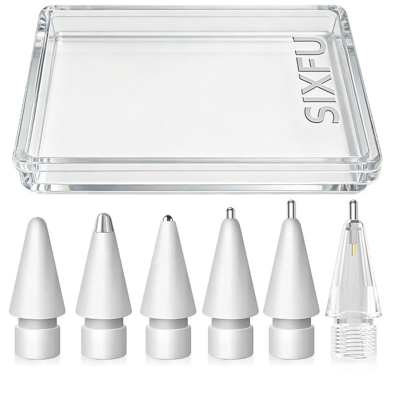 SIXFU Replacement Pencil Tips for Apple Pencil Multiple Durable iPencil Tip Nibs Accessories for iPad ProApple Pencil ProUSBC 1st Gen 2nd Generation 6 PCS - Image 2