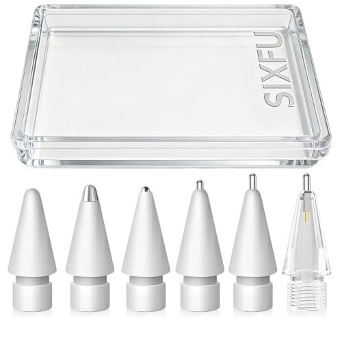 SIXFU Replacement Pencil Tips for Apple Pencil Multiple Durable iPencil Tip Nibs Accessories for iPad ProApple Pencil ProUSBC 1st Gen 2nd Generation 6 PCS - Image 1