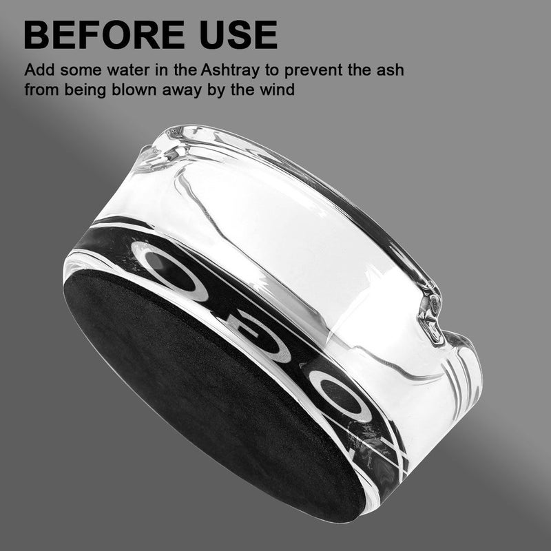 Personalized Round Glass Ashtray 1pc With Company Logo Non Slip Base - Image 4