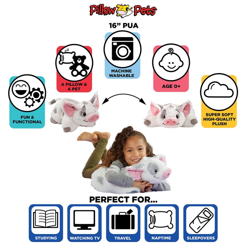 Pillow Pets Disney Moana Stuffed Animal Plush 16", Pua - Image 3