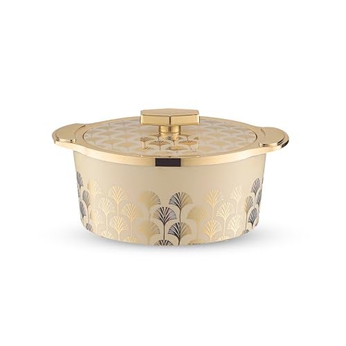 Trueware Floraa Fine Inner Steel Casserole,1500 Ml,Off-White|Pu Insulated | Bpa Free | Odor Proof | Food Grade | Easy To Store | Ideal For Chapatti | Roti | Curd Maker | Thermoware | Hot Pot,Polished - Image 1