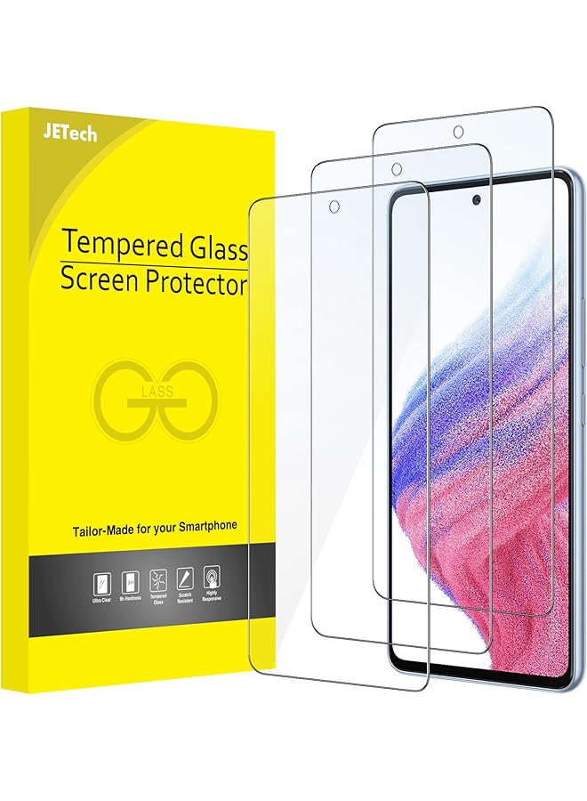 Jetech Screen Protector For Samsung Galaxy A53 5G A52 A52 5G A52S 5G 9H Tempered Glass Film Anti Scratch Hd Clear 3 Pack - Image 1