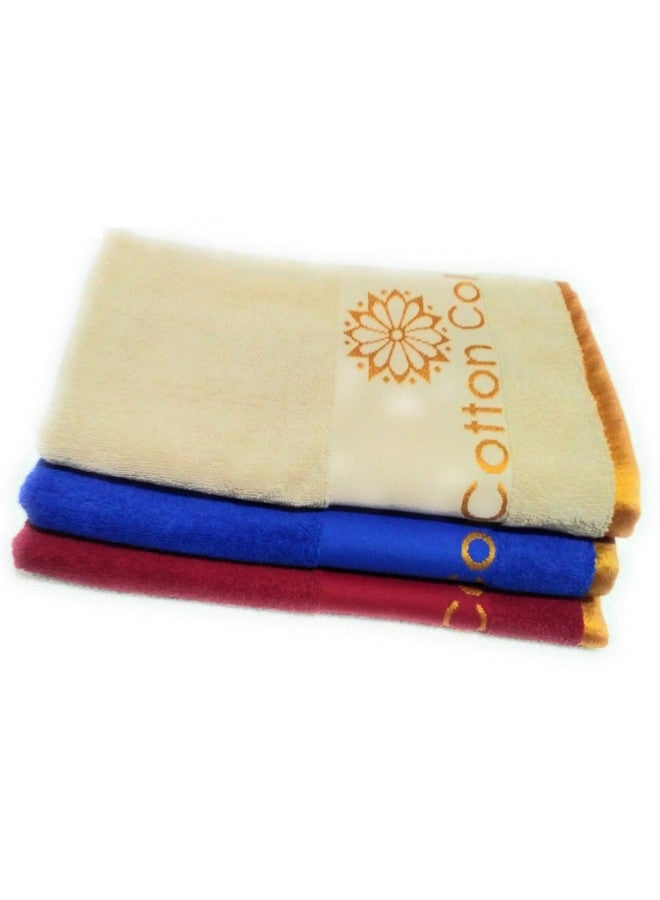 Cotton Colors Baby Bath Towel (Multicolor, Pack of 3) - Image 1