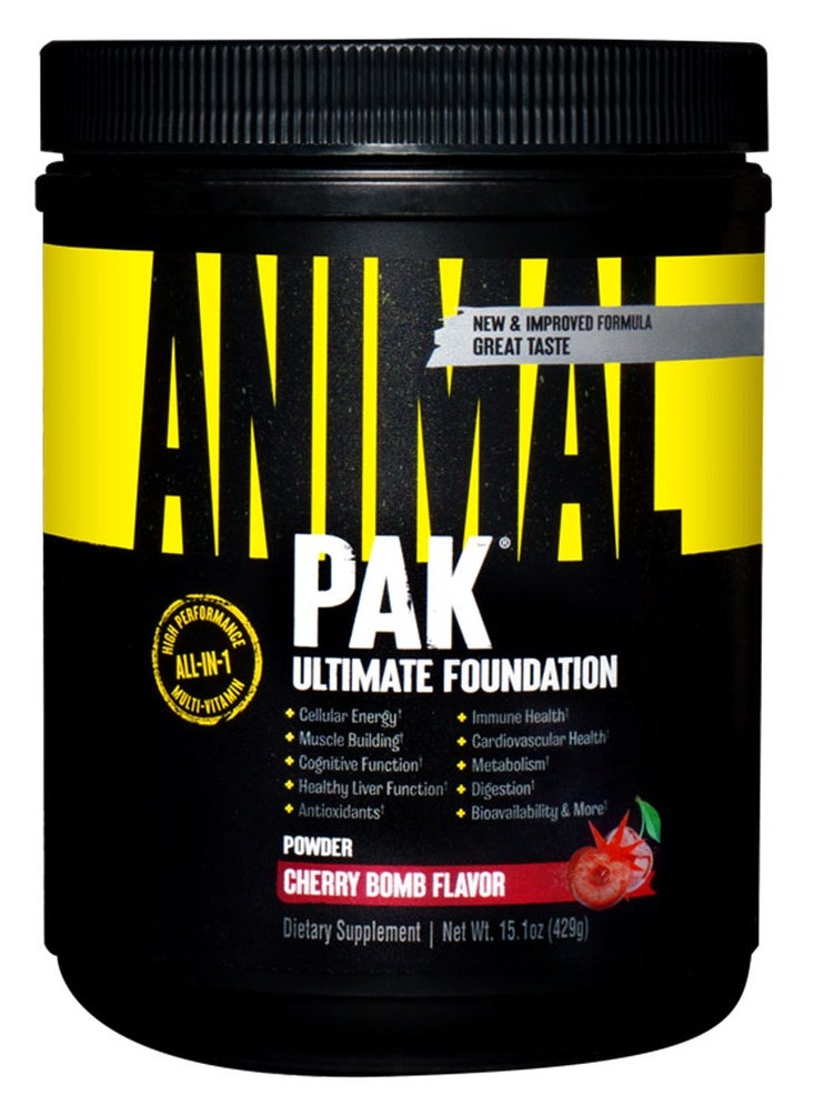 Animal Ultimate Foundation Pak High Performance All In One Multivitamin Cherry Flavour 429 Gm - pzsku/Z7505B9FA282A679B9FD1Z/45/_/1721030142/71a65385-90d7-4bc4-90d4-dfacc5ac2040